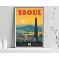 Seoul Poster Print, Countries Of The World Travel Poster