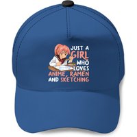 Just A Girl Who Loves Anime Ramen And Sketching Japan Anime Baseball Cap Baseball Caps — Casquette de baseball