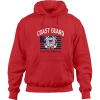 Vintage United States Coast Guard Stencil Hoodies — Sweats à capuche pour hommes