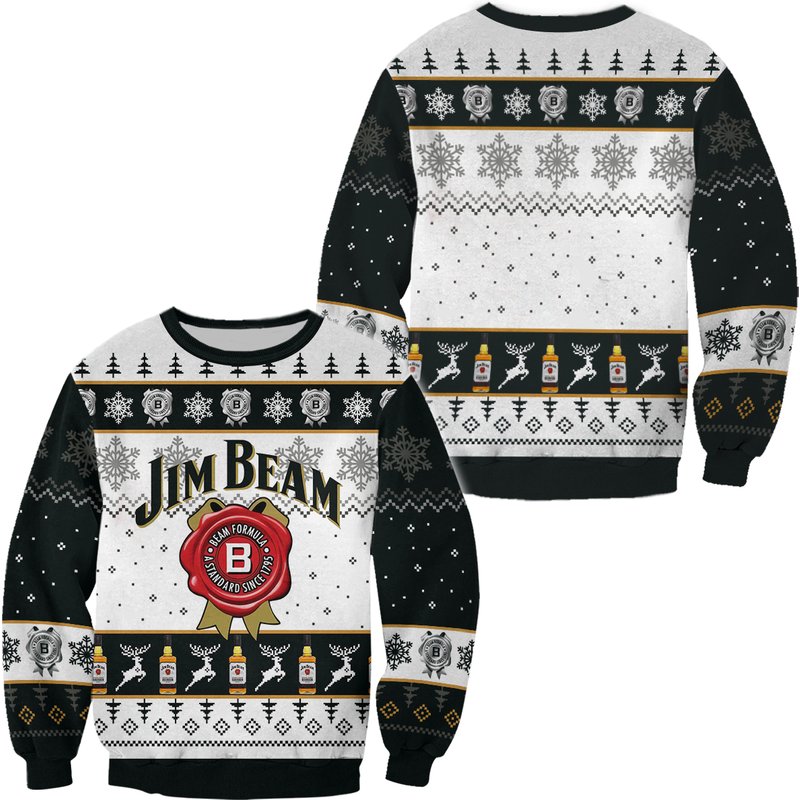 Lover Jim Beam Ugly Christmas 3d Sweater — Chandails pour hommes
