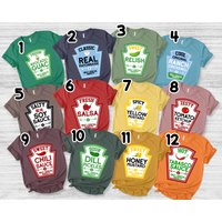 Group Condiments Matching Condiment Halloween Costume Shir