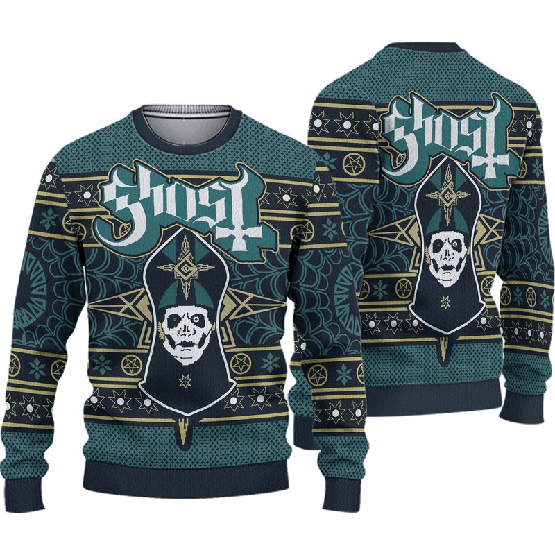 Ghost Band Ugly Christmas Sweater — Chandails pour hommes