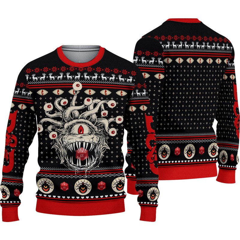 Dnd Classes Monster Ugly Sweater — Chandails pour hommes