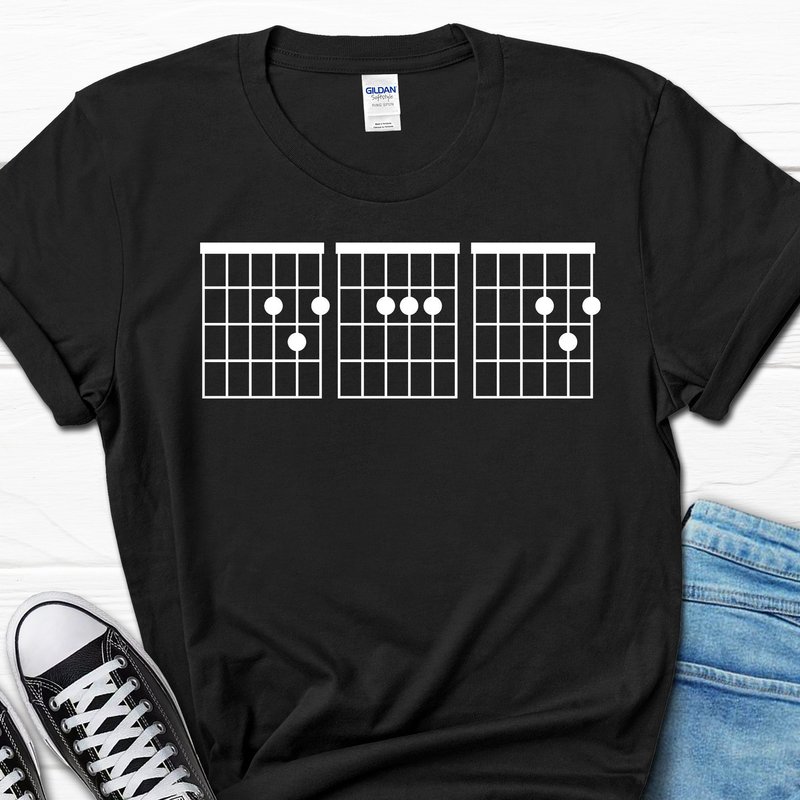 Guitar Dad Shirt, Dad Guitar Chords T-shirt — T-shirts pour hommes