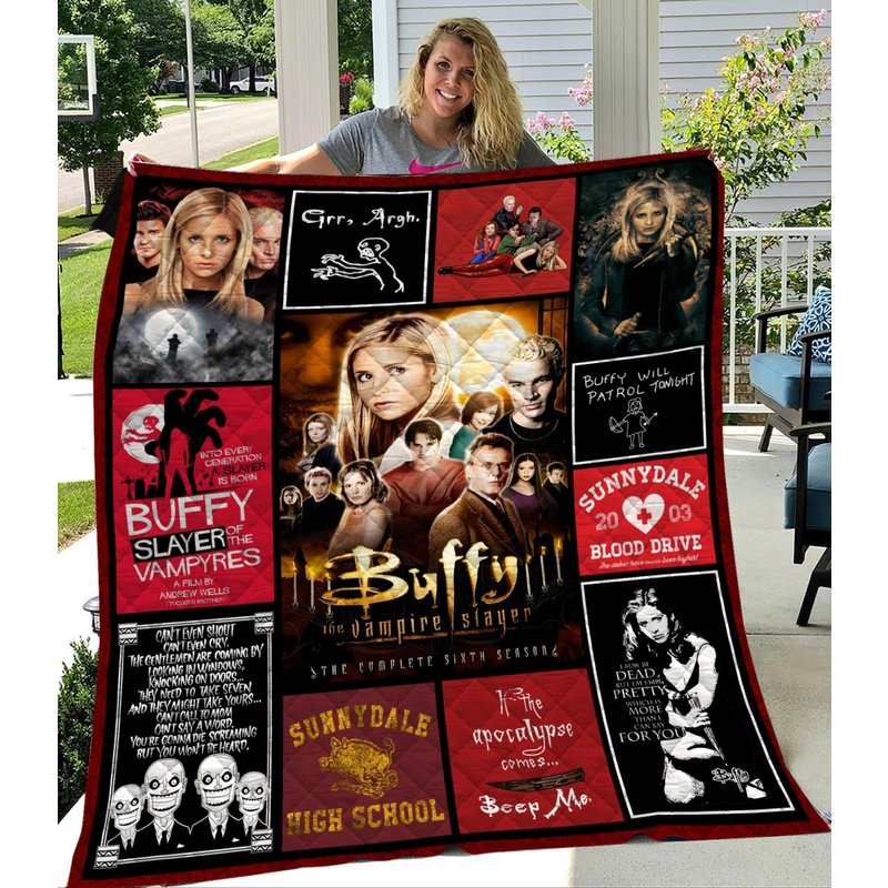 Buffy The Vampire Slayer Characters Quilt Blanket — Jetés de canapé