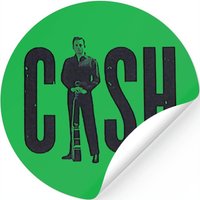 Johnny Cash Standing Cash Stickers — Autocollants et stickers