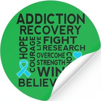 Addiction Recovery Awareness Ribbon - Addiction Recovery Awareness - Stickers — Autocollants et stickers