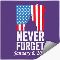 Never Forget 6th January 2021 Distressed Stickers — Autocollants et stickers
