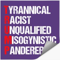 Anti Trump Resist Acrostic - Anti Trump - Stickers
