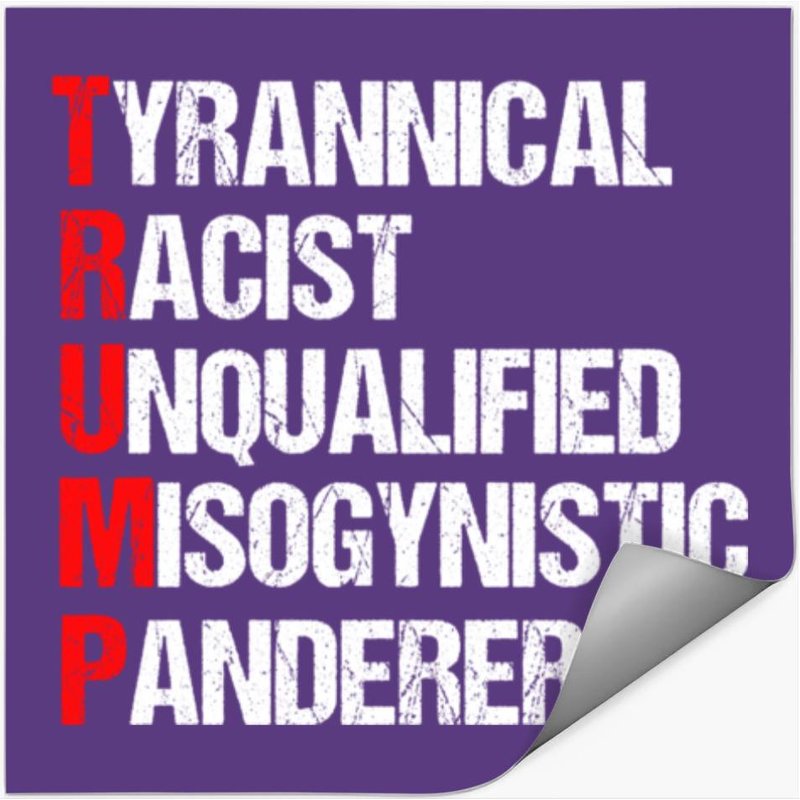 Anti Trump Resist Acrostic - Anti Trump - Stickers — Stickers & Decals