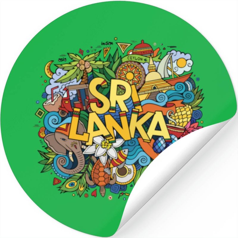 Sri Lanka Ceylon Culture Elements Stickers — Autocollants et stickers