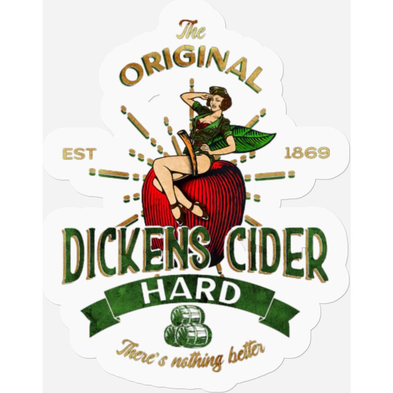 The Original Hard Dickens Cider - Dickens Cider - Stickers — Autocollants et stickers