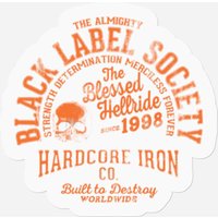 Black Label Society Zakk Wylde Orange Print Sticker Stickers