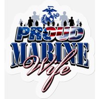 Proud Marine Wife Stickers