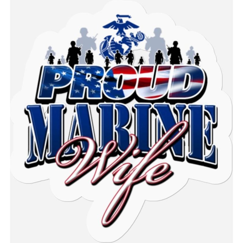 Proud Marine Wife Stickers — Stickers & Decals