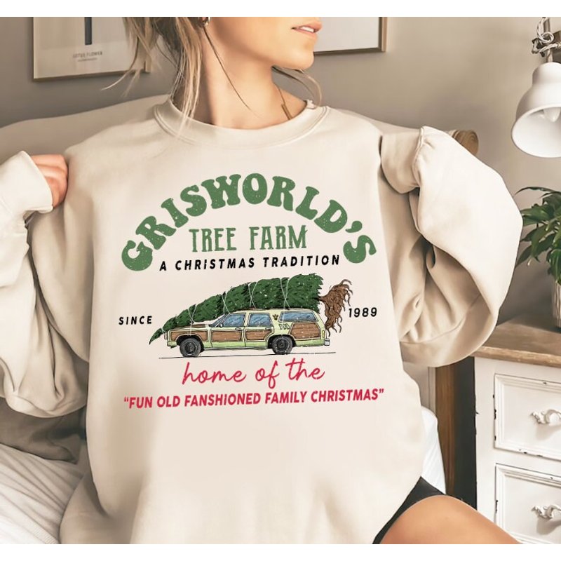 Griswold's Tree Farm Sweatshirt, Griswold Christmas Tree Farm Sweatshirt, Christmas Family Sweatshirt — Sweats à capuche pour hommes