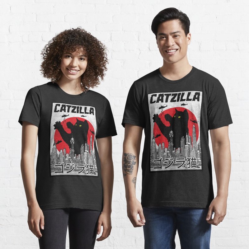 Catzilla T-shirt — Mens T Shirts