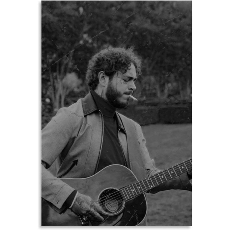 Post Malone Guitar Art Poster, Wall Art, Bedroom Decor Poster — Affiches et impressions