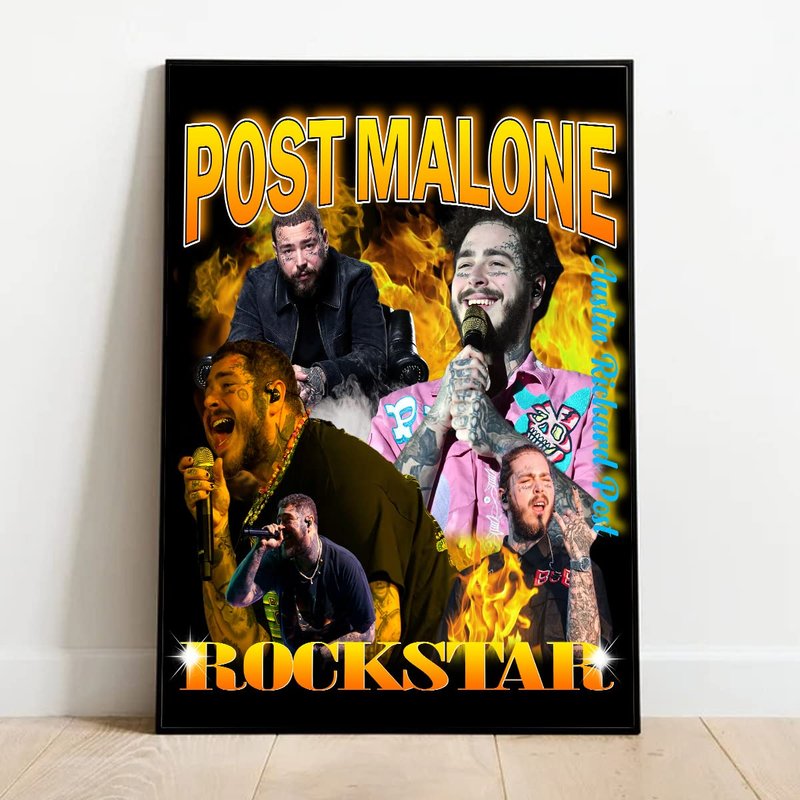 Post Malone Poster, Twelve Carat Tour 2022 Poster, Post Malone Home Decor — Affiches et impressions