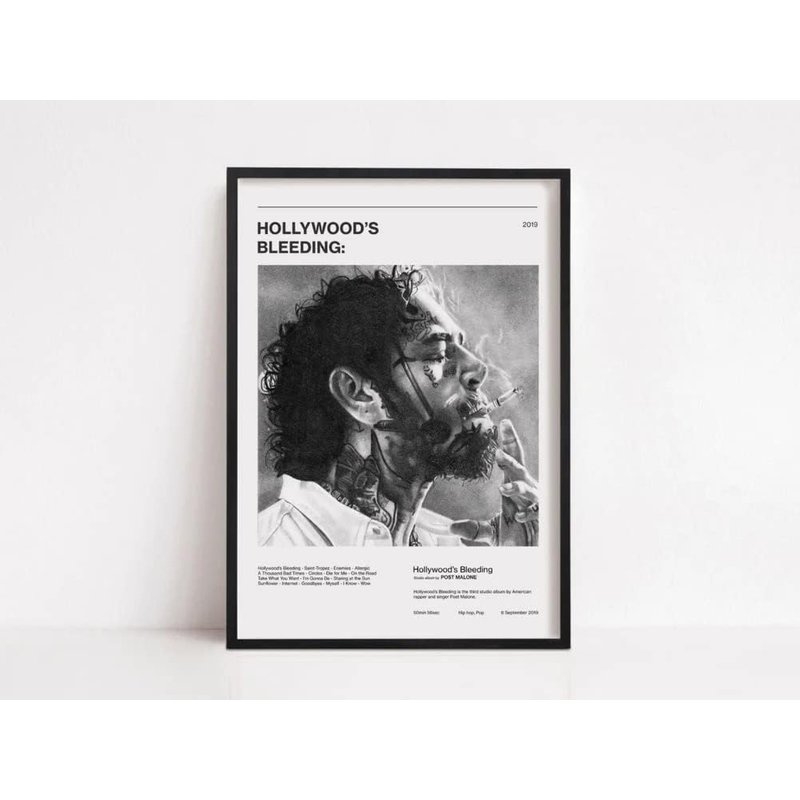 Post Malone Poster, Twelve Carat Tour 2022 Poster, Post Malone Home Decor — Affiches et impressions