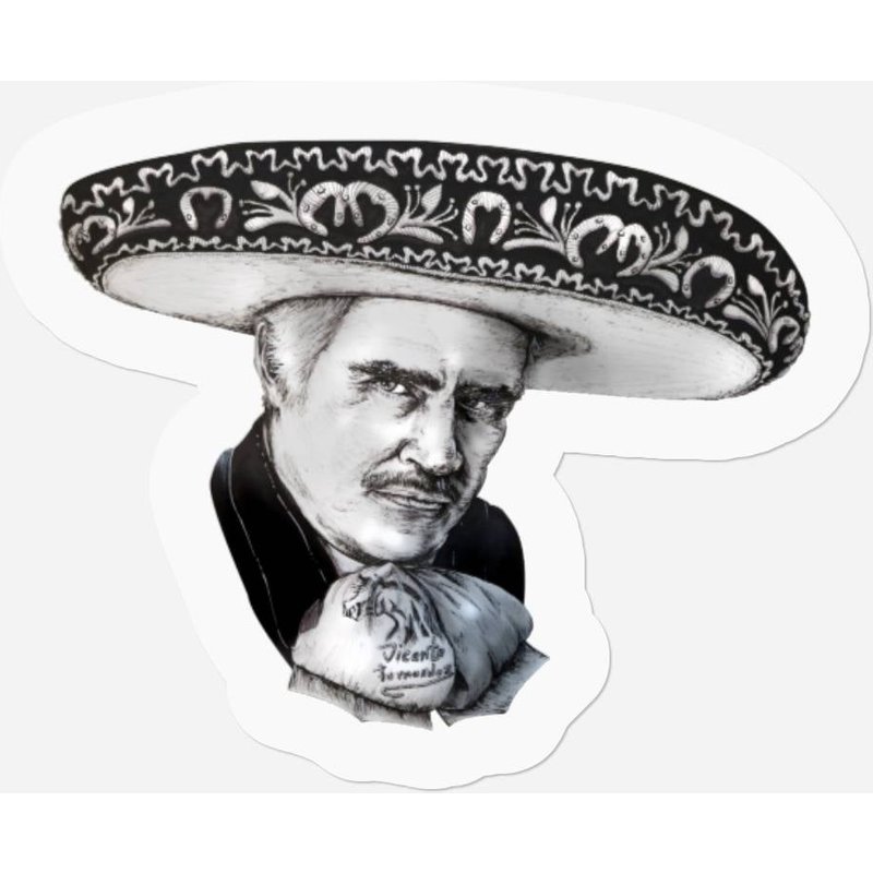 Vicente Fernandez Sombrero Drawing Stickers — Autocollants et stickers