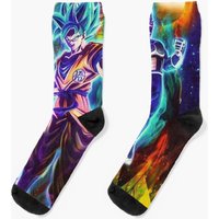 Dragon Ball Super - Goku And Vegeta Ssj Blue Socks — Chaussettes fantaisie