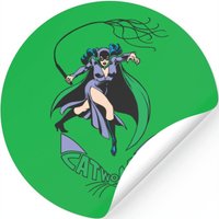 Catwoman & Logo Green Stickers — Stickers & Decals