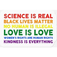 Science Is Real, Love Is Love - Human Rights Stickers