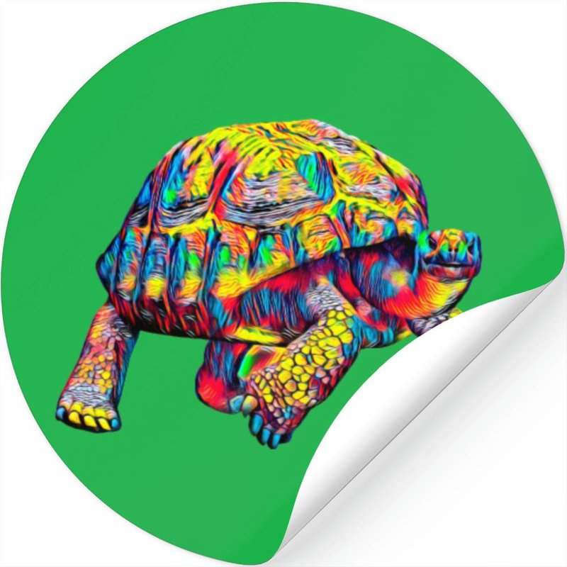 Giant Turtoise Turtle, Darwin Galapagos Island Stickers — Autocollants et stickers