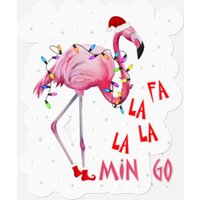 Funny Flamingo Christmas Pajamas Stickers