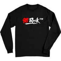 98 Rock Wqxm Tampa / Defunct 1980s Radio Station Logo - Radio - Long Sleeves — Mens T Shirts
