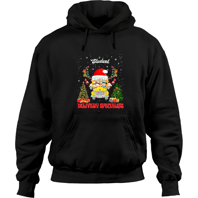 School Bus Driver Christmas Student Delivery Specialist Xmas Hoodies — Sweats à capuche pour hommes