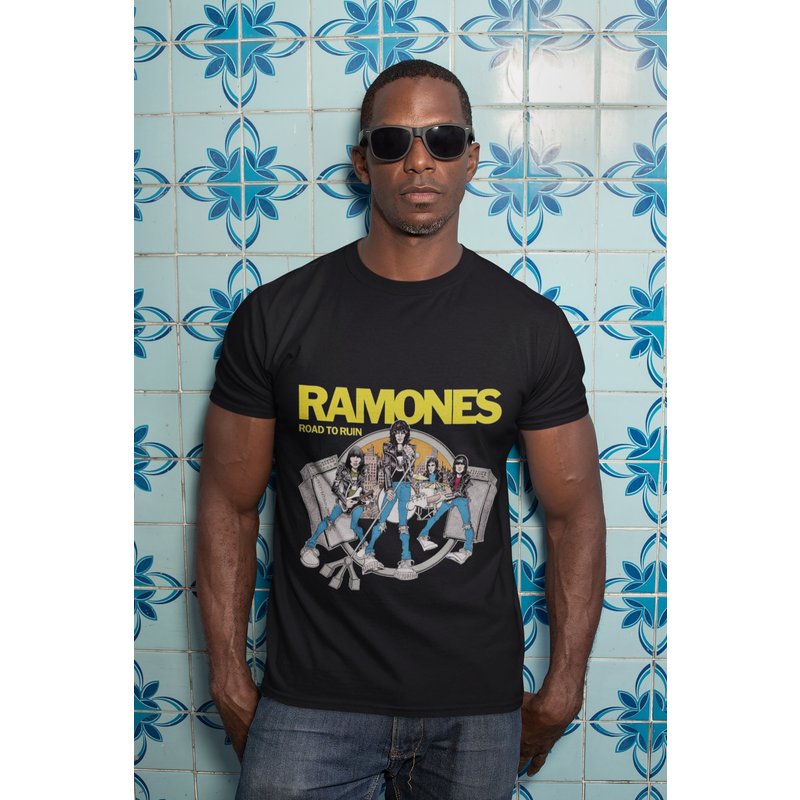 Ramones Road To Ruin Shirt, Rock Band Tee — Mens T Shirts