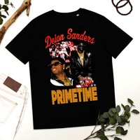Vintage Deion Sanders Primetime T-shirt, Deion Sanders Inspired Shirt, Football Vintage Graphic Tee — Mens T Shirts