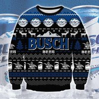 3d Busch Beer Print Christmas Sweater, Busch Ugly Xmas