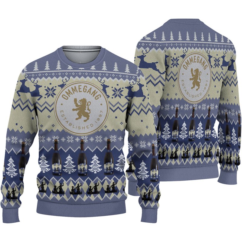 3d Brewery Ommegang Hennepin Christmas Ugly Sweater — Chandails pour hommes