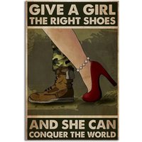 She Can Conquer The World Vertical Poster, Female Veteran Poster