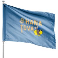 Shana Tova Bee Funny Jewish Rosh Hashanah House Flags — Drapeaux décoratifs