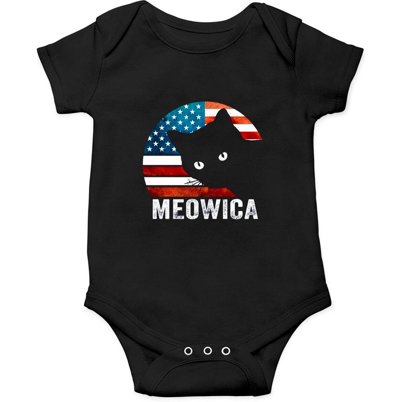 Meowica Merica American Flag Onesies — Bodys bébé