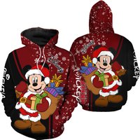 Christmas Santa Mouse 3d Hoodie