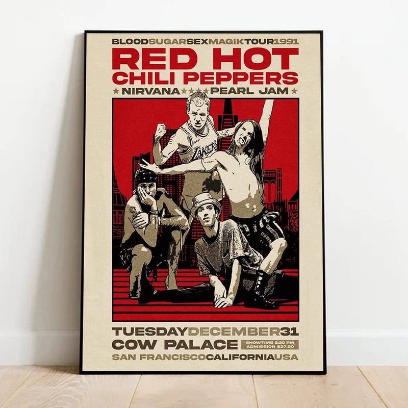 Red Hot Chili Peppers Poster, Red Hot Chili Peppers World Tour 2022 Poster, Rhcp Poster — Affiches et impressions