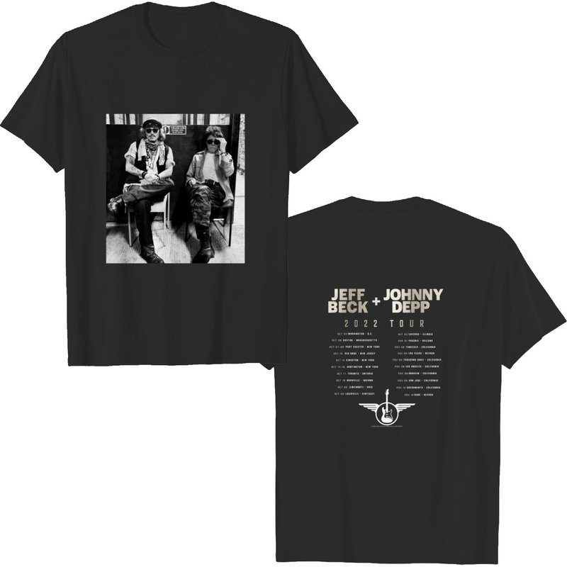 Jeff Beck And Johnny Depp 2022 Tour Shirt, Jeff Beck And Johnny Depp Tour — T-shirts pour hommes