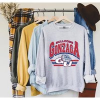 Vintage Gonzaga Bulldogs University Crewneck Sweatshirt, Crewneck Sweatshirt