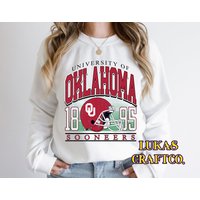 Vintage Oklahoma Crewneck Sweatshirt, Distressed Oklahoma Sweatshirt