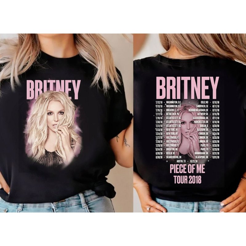 Cara Delevingne Britney Spears Shirt, Britney Piece Of Me Tour 2018 — T-shirts pour hommes