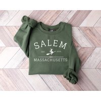 Salem Massachusetts Sweatshirt, Crewneck Halloween Sweatshirt