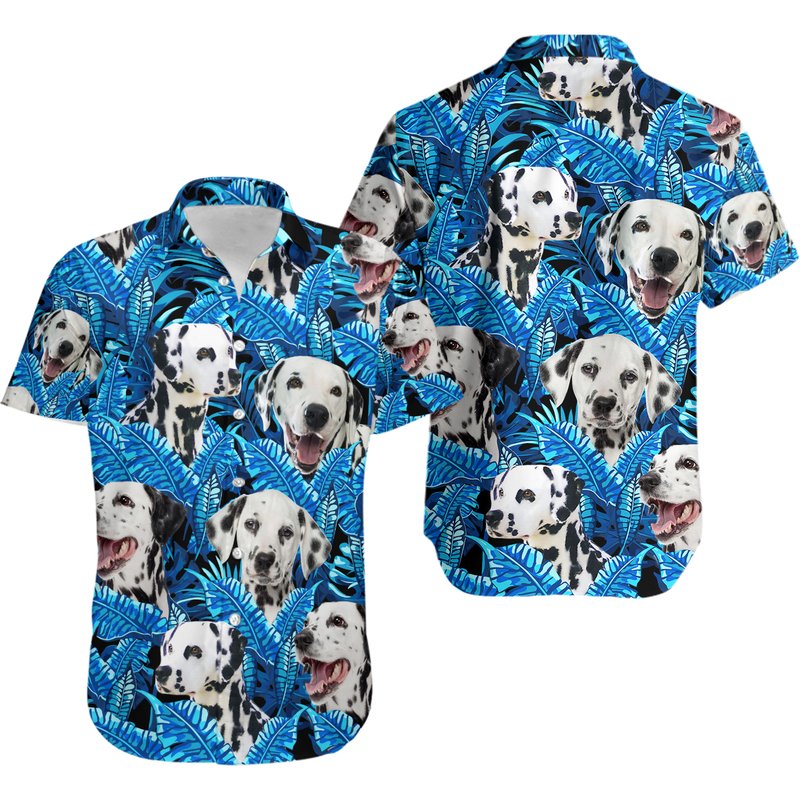 Dalmatian Tropical Hawaiian Shirt — Mens Casual Shirts