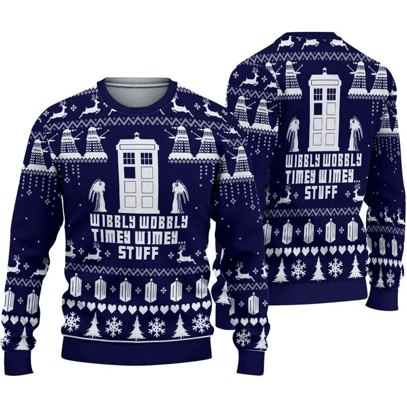 Wibbly Wobbly Timey Wimey Stuff Doctor 3d Sweaters — Chandails pour hommes