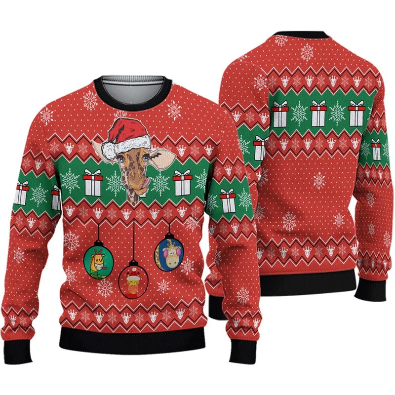 Lovely Giraffe Ugly Christmas Sweater