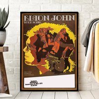 Elton John 1972 Hamburg- Concert Poster